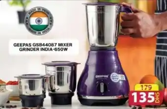 Grand Hyper Market GEEPAS GSB44087 MIXER GRINDER INDIA offer