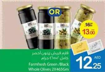 Ajman Market Farmfresh Green / Black Whole Olives 2 x 465Gm offer