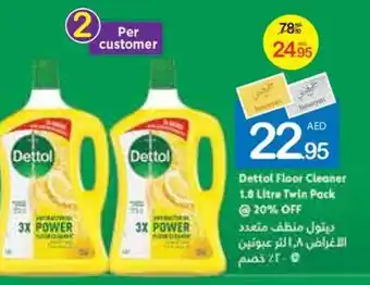 Ajman Market Dettol Floor Cleaner 1.8 Litre Twin Pack offer