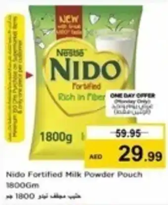 Nesto Nido Fortified Milk Powder Pouch 1800g offer