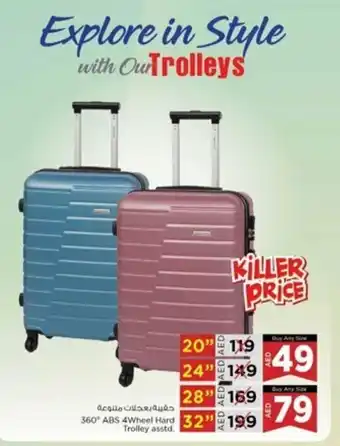 Nesto 360° ABS 4Wheel Hard 32" 199 Trolley asstd. 20" offer