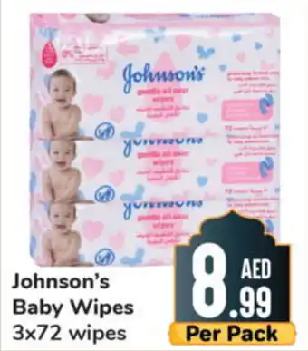 Day To Day Johnson's Baby Wipes 3x72 wipes offer