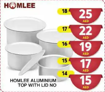 Grand Hyper Market HOMLEE ALUMINIUM TOP WITH LID NO 14" offer