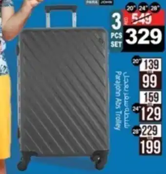 Safari Hypermarket Parajohn Abs Trolley offer