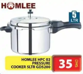Grand Hyper Market HOMLEE HPC 02 PRESSURE COOKER 5LTR GD5200 offer