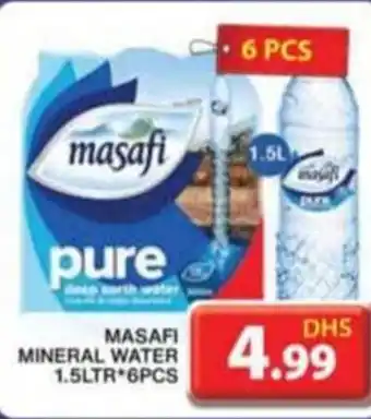 Grand Hyper Market MASAFI MINERAL WATER 1.5LTR 6PCS offer