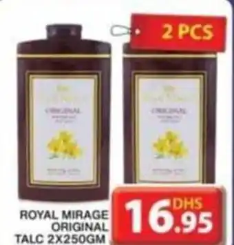 Grand Hyper Market ROYAL MIRAGE ORIGINAL TALC 2X250GM offer
