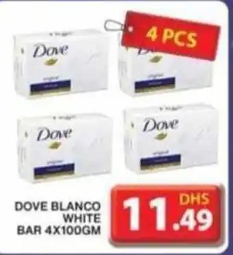 Grand Hyper Market DOVE BLANCO WHITE BAR 4X100GM offer
