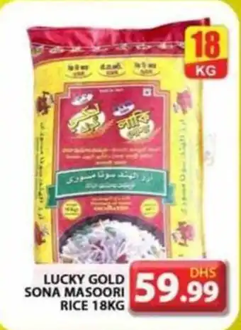 Grand Hyper Market LUCKY GOLD SONA MASOORI RICE 18KG offer