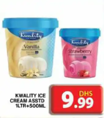 Grand Hyper Market KWALITY ICE CREAM ASSTD 1LTR+500ML offer