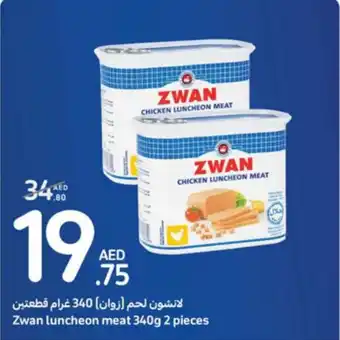 Carrefour Zwan luncheon meat 340g 2 pieces offer