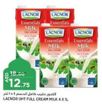 Aswaaq LACNOR UHT FULL CREAM MILK 4 X 1L offer