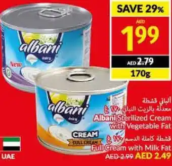 Viva Albani Sterilized Cream with Vegetable Fat 170g offer