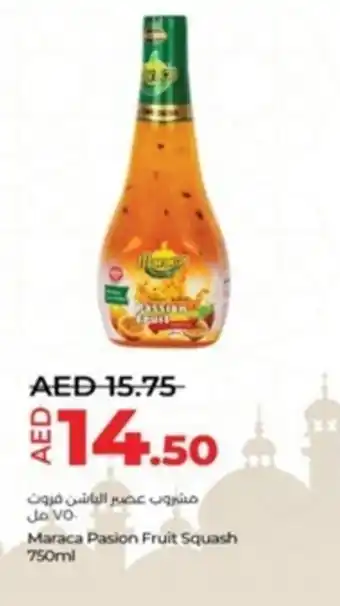 Lulu Hypermarket Maraca Pasion Fruit Squash 750ml offer