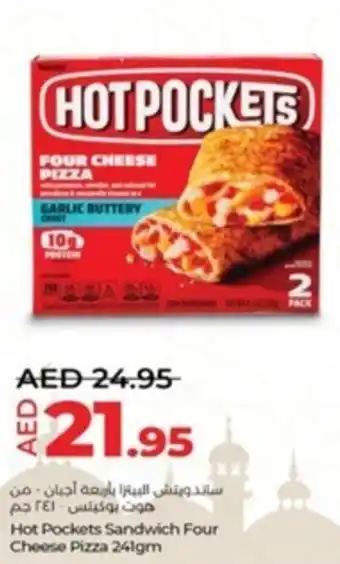 Lulu Hypermarket Hot Pockets Sandwich Four Cheese Pizza 241gm offer