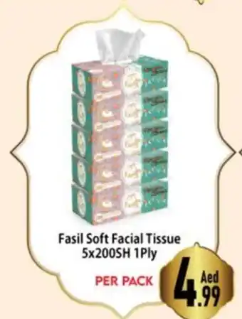 Day To Day Fasil Soft Facial Tissue 5x200SH 1Ply offer