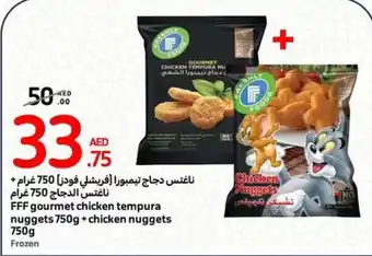 Carrefour FFF gourmet chicken tempura nuggets 750g + chicken nuggets 750g offer