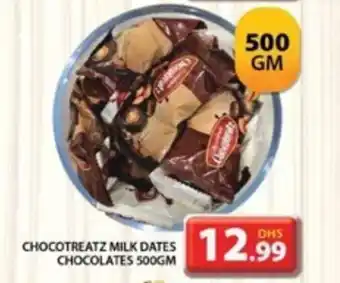 Grand Mall Sharjah CHOCOTREATZ MILK DATES CHOCOLATES 500GM offer