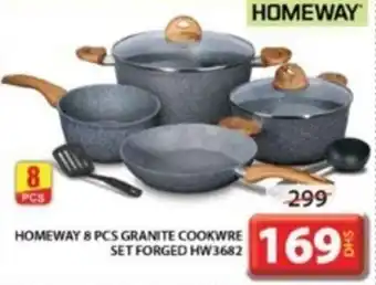 Grand Mall Sharjah HOMEWAY 8 PCS GRANITE COOKWRE SET FORGED HW 3682 offer