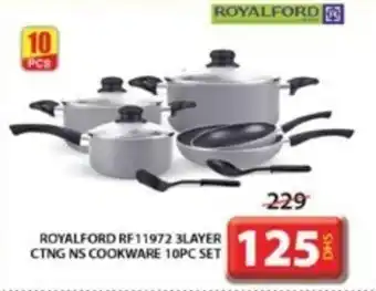 Grand Mall Sharjah ROYALFORD RF11972 3LAYER CTNG NS COOKWARE 10PC SET offer