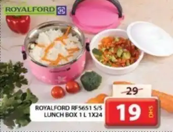 Grand Mall Sharjah ROYALFORD RF5651 S S LUNCH BOX 1L 1X24 offer