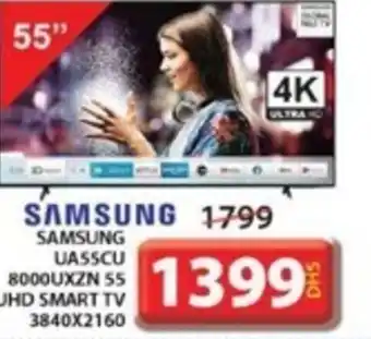 Grand Mall Sharjah SAMSUNG UASSCU 8000UXZN 55 UHD SMART TV 3840X2160 offer