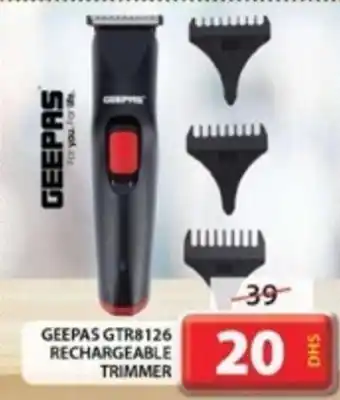 Grand Mall Sharjah GEEPAS GTR8126 RECHARGEABLE TRIMMER offer