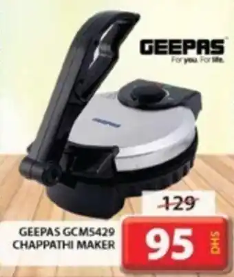 Grand Mall Sharjah GEEPAS GCM5429 CHAPPATHI MAKER offer