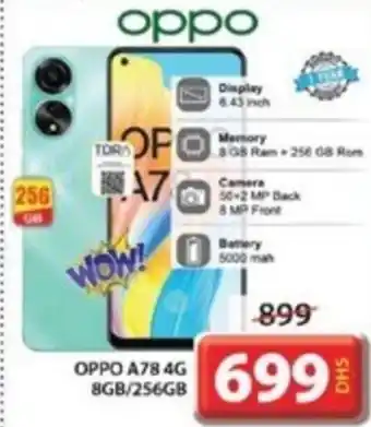Grand Mall Sharjah OPPO A78 4G 8GB 256GB offer