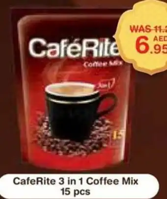 Choithrams CafeRite 3 in 1 Coffee Mix 15 pcs offer