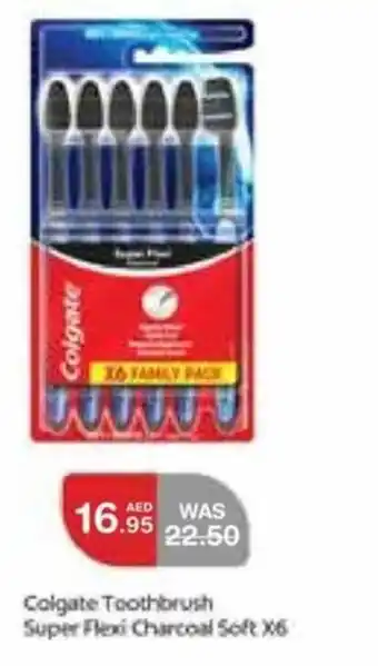 Choithrams Colgate Toothbrush Super Flexi Charcoal Soft X6 offer