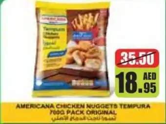 Choithrams AMERICANA CHICKEN NUGGETS TEMPURA 700G PACK ORIGINAL offer