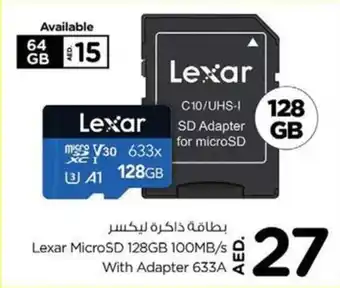 Nesto Lexar MicroSD 128GB 100MB/s With Adapter 633A offer