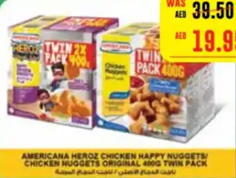 Spar AMERICANA HEROZ CHICKEN HAPPY NUGGETS CHICKEN NUGGETS ORIGINAL 400G TWIN PACK offer