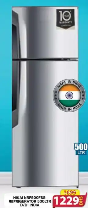 Grand Hyper Market NIKAI NRF500FSS REFRIGERATOR 500LTR offer