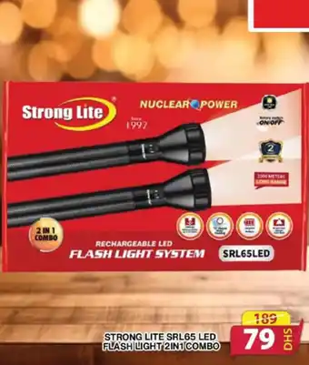 Grand Hyper Market STRONG LITE SRL65 LED FLASH LIGHT 2IN1 COMBO offer