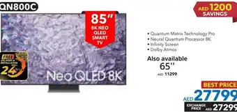 Sharaf DG Samsung 8K NEO QLED SMART TV QN800C offer