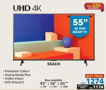 Sharaf DG 4K UHD SMART TV 55" offer