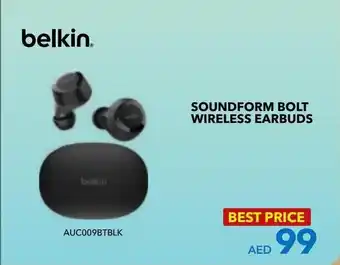 Sharaf DG belkin SOUNDFORM BOLT WIRELESS EARBUDS offer