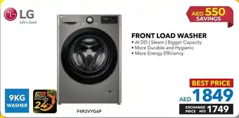 Sharaf DG LG FRONT LOAD WASHER 9kg offer