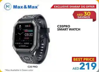 Sharaf DG Max & Max C20 PRO SMART WATCH offer