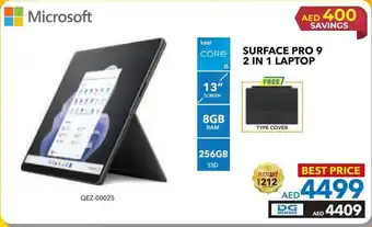 Sharaf DG Microsoft SURFACE PRO 9 2-IN-1 LAPTOP offer