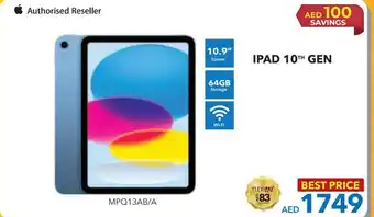 Sharaf DG APPLE IPAD 10TH GEN offer