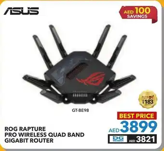 Sharaf DG ROG RAPTURE PRO WIRELESS QUAD BAND GIGABIT ROUTER offer