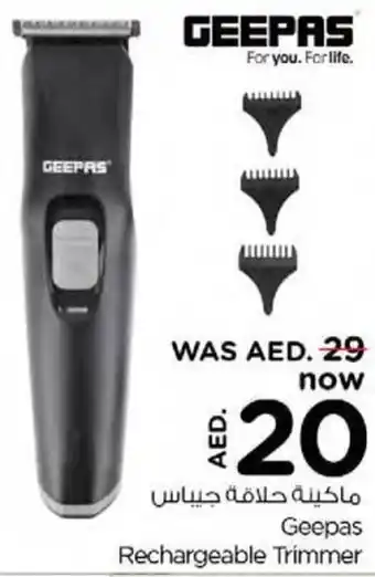 Nesto Geepas Rechargeable Trimmer offer