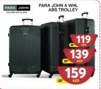 Grand Hyper Market PARA JOHN 4 WHL ABS TROLLEY offer