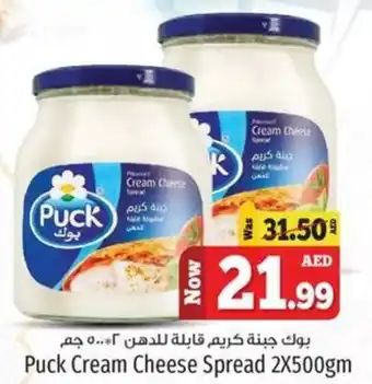 Kenz Hypermarket Puck Cream Cheese Spread 2X500gm offer