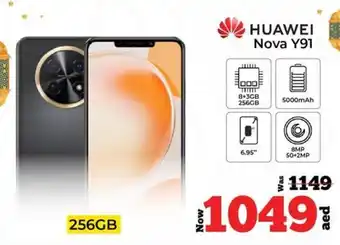 Kenz Hypermarket HUAWEI Nova Y91 256GB offer