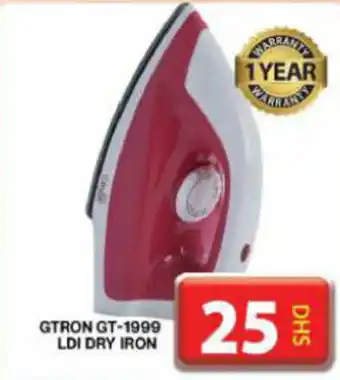 Grand Hyper Market GTRON GT-1999 LDI DRY IRON offer
