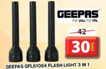 Grand Hyper Market Geepas gfl51054 flash light 3 in 1 offer